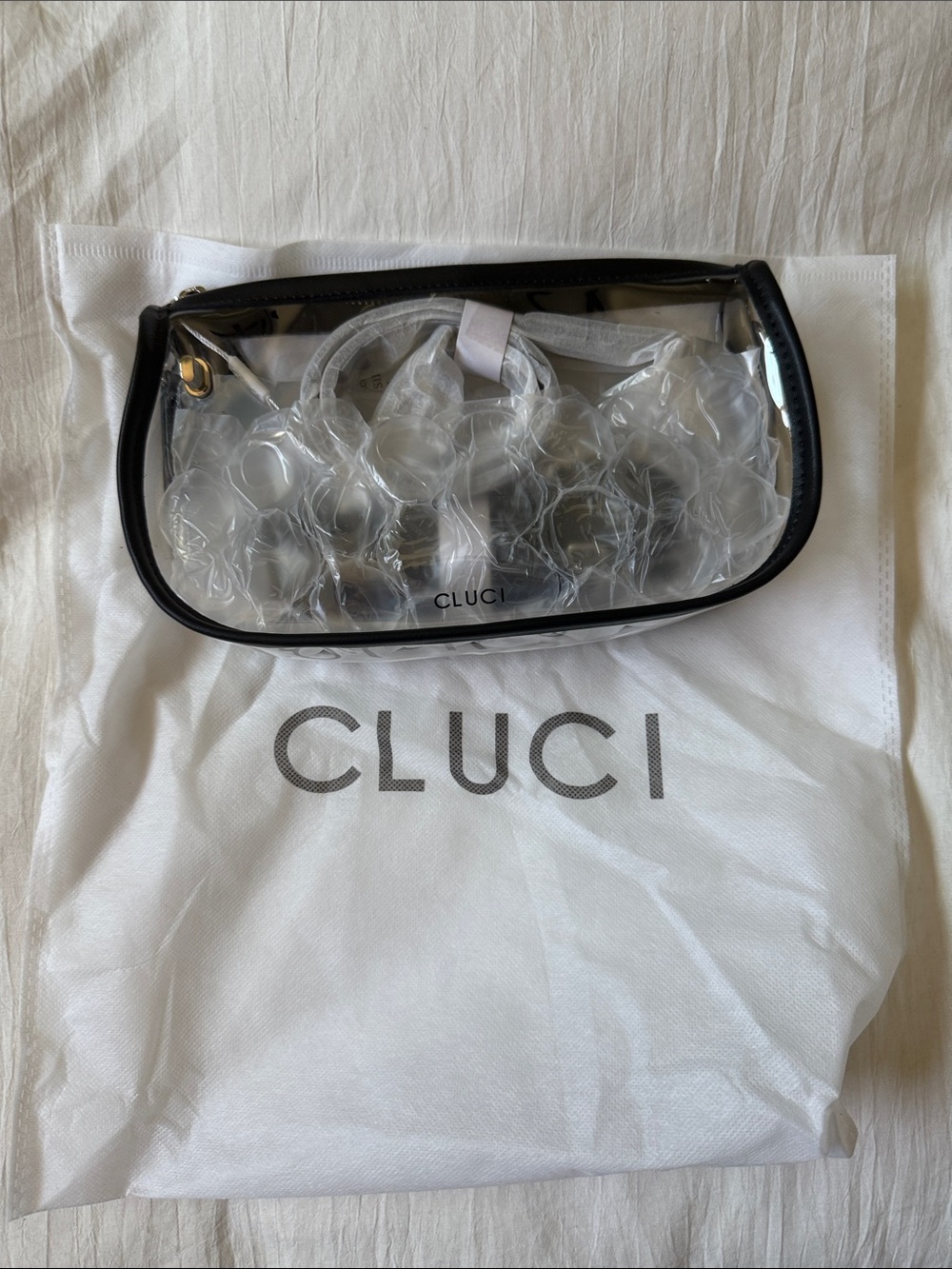 Clear Black Trim Shoulder Bag with Detachable Strap (stadium friendly) - Picture 4 of 4